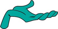 Blue hand open 1004