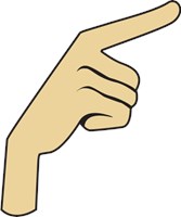 Light hand Pointing Up 1019