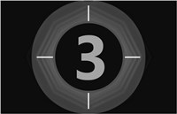 Movie intro countdown ticker 3, 2, 1, go 1024