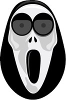 Ghostly Screamer face similar to a popular horror movie face 1026