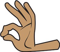 Tan Hand giving OK gesture 1032