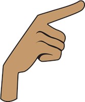 Tan Hand Point Up 1034