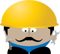 Construction worker with hard hat 1040