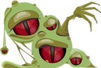 Full Heap Creature is gooey and green with red eyes  1044