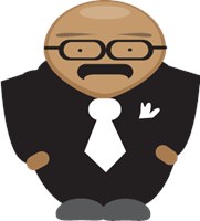 Man in suit ready to greet you 1045