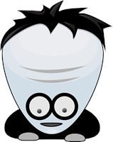 Creepy Man with large head 1049