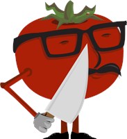 Knife holding tomato 1051