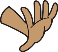 Tan hand stop gesture 1062