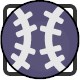 Purple and white baseball 1071