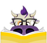 Wisc cow reading a book 1078