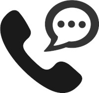 Image of a phone with graphics representing speech  coming through reciever 1100