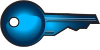 Blue Key for a lock 1142