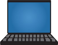 Open laptop computer 1157