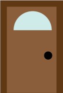 Front door to house cabin 1199