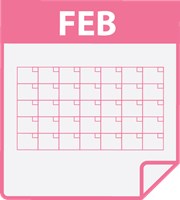 February calendar icon  1268