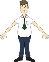 cartoon image of an older man  1291