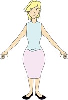 cartoon image of a woman 1292