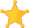 Illustration of a sheriff star. 1340