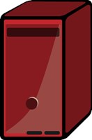 illustration of a red computer 1352