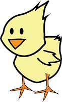 cartoon image of a baby chick 1353