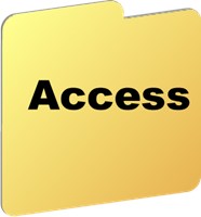 A yellow file folder labelled Access. 1499