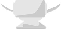 a silver or gray anvil 1501