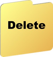 yellow file folder with delete written on it 1526