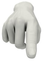 black and white pointing hand photo 1538