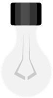 a simple cartoon lightbulb turned off 1543