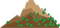 gray cartoon mountain top 1549