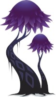 a Dr. Seuss styled tree with mushroom shelf branches. 1568