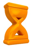 orange illustrated hourglass icon 1575