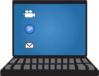 Computer with a few desktop icons 1589
