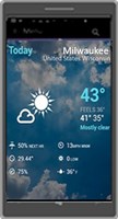 A mobile phone with a weather app on the screen 1590