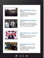 A tablet style mobile device with images on it. The images are from the learning innovations you tube channel 1595