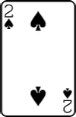 2 of spades card 1621