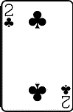 Playing card 2 of clubs 1625