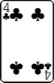 playing card 4 of clubs 1634