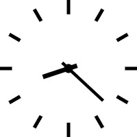 Clock with no numbers. can rotate clock to represent different times. 1647