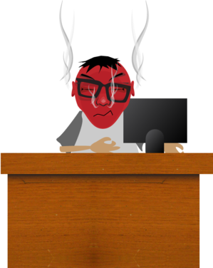 Stressed At Desk 1684