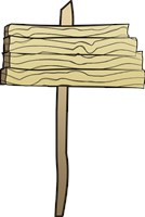Blank Wooden Sign Board 179