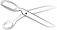 Scissors Outline 190