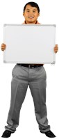 Tou Holding a Whiteboard 194