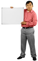 Tou Holding a Whiteboard Left Long 196