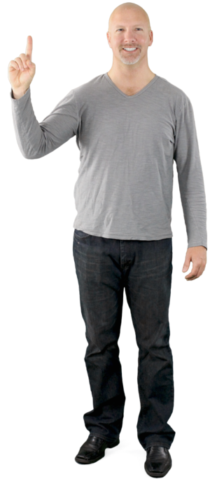 Man Pointing Up