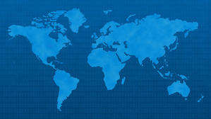 World Map Blue 2236
