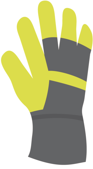 yellow Grey Glove 2347