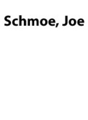 Name Schmoe Joe 2529
