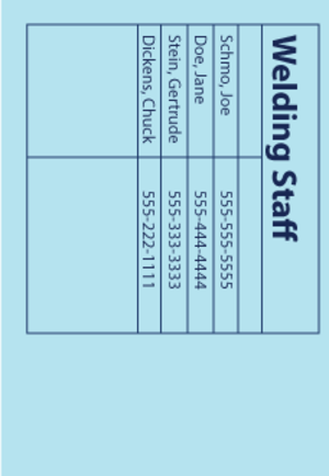 welding Staff list 2539