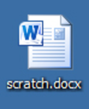 Scratch word document icon 2607